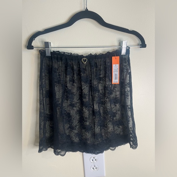 Colsie by Target Black Floral Lace Sheer Skirt - Picture 1 of 4